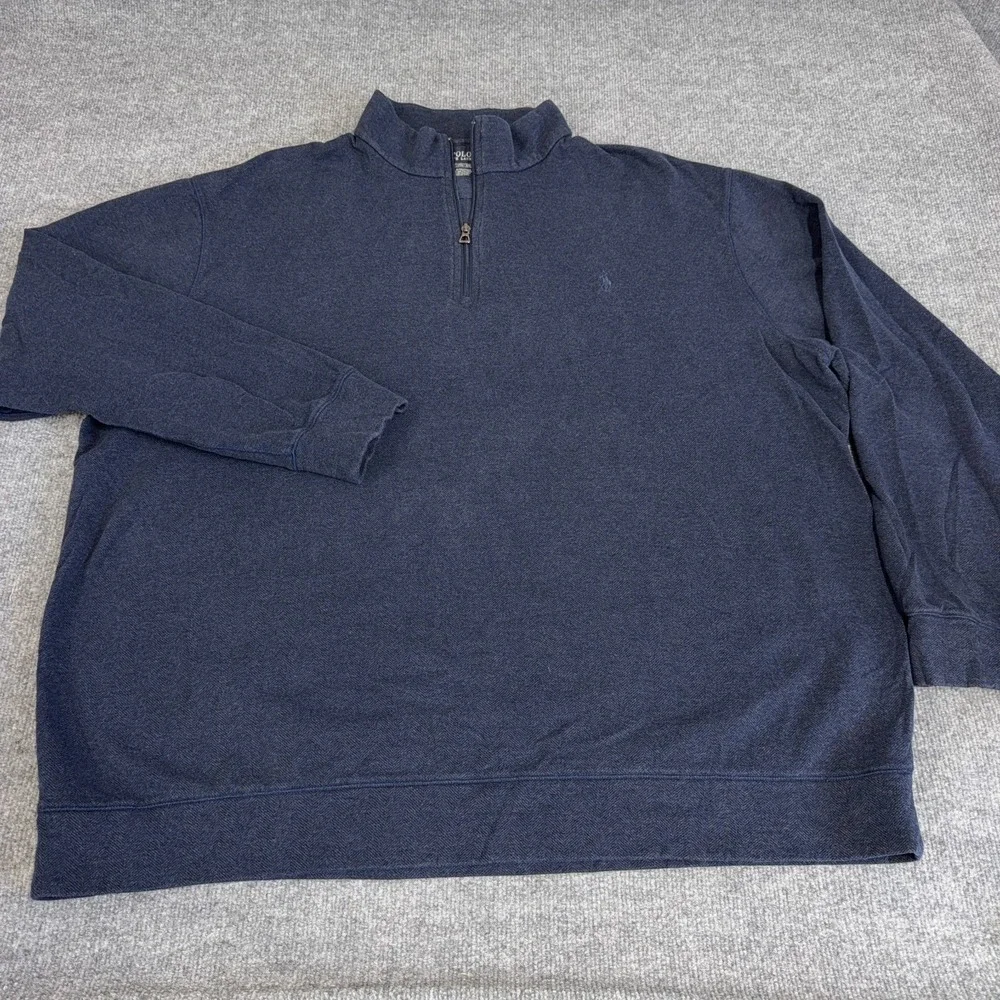 Polo Ralph‎ Lauren Sweater *LOT OF 2* Men 3XLT Green Blue Luxury Jersey 1/4 Zip